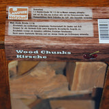 KIRSCHE Wood Chunks 1 kg Schüttware oder 1,5 kg Box – Räucherholz BBQ Chips Smoker Grill Holzstücke