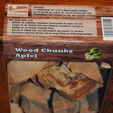 APFEL Wood Chunks 1 kg Schüttware oder 1,5 kg Box – Räucherklötze Grillholz Smokerholz Räucherholz Holzstücke