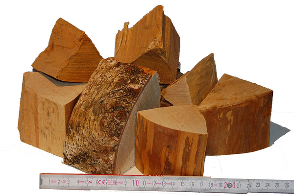 BIRKE Wood Chunks 1 kg -Räucherklötze Grillholz Smokerholz Räucherholz Holzstücke
