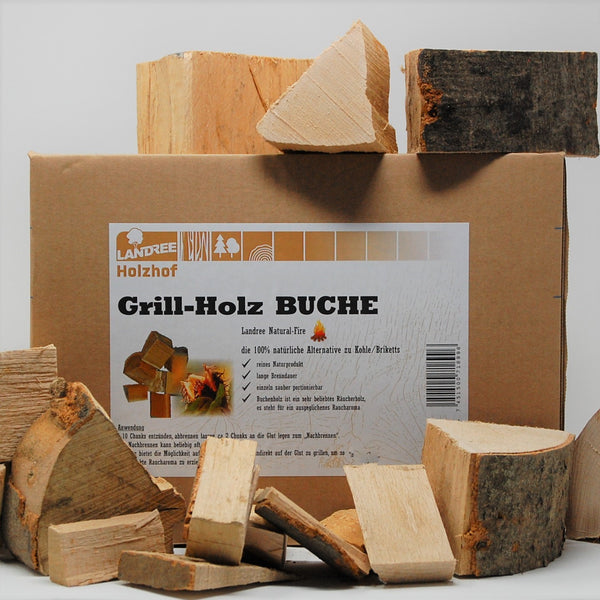 Buche Grill-Holz - die (saubere) Alternative zu Kohle oder Briketts