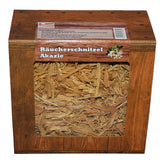 Akazie/ Robinie Räucherschnitzel Box 3 Liter oder 5 Liter Schüttware, grobe Körnung – Späne Wood Chips Grill Smoker BBQ Räucherholz