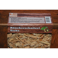 Eiche Räucherschnitzel Box 3 Liter oder 5 Liter Schüttware, grobe Körnung – Späne Wood Chips Grill Smoker BBQ Räucherholz