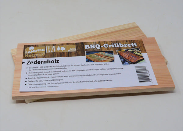 Zedernholz BBQ Grillbrett Räucherbrett Planks 2Stk  Landree®