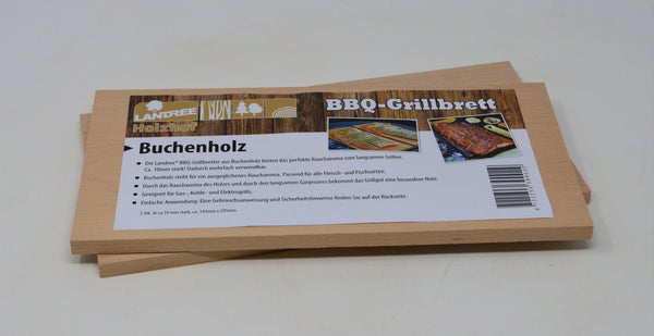 Buche BBQ Grillbrett Räucherbrett Planks 2Stk  Landree®