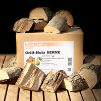 Birne BBQ-Grillholz - die (saubere) Alternative zu Kohle oder Briketts