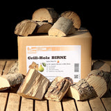 Birne BBQ-Grillholz - die (saubere) Alternative zu Kohle oder Briketts