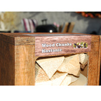 Kastanie Wood Chunks 1 kg Schüttware oder 1,5 kg Box – Späne Wood Chips für Grill Smoker BBQ Räucherklötze Holz Stücke