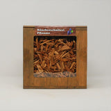 Pflaume Räucherschnitzel Box 3 Liter, grobe Körnung  - Späne Wood Chips für Grill Smoker BBQ