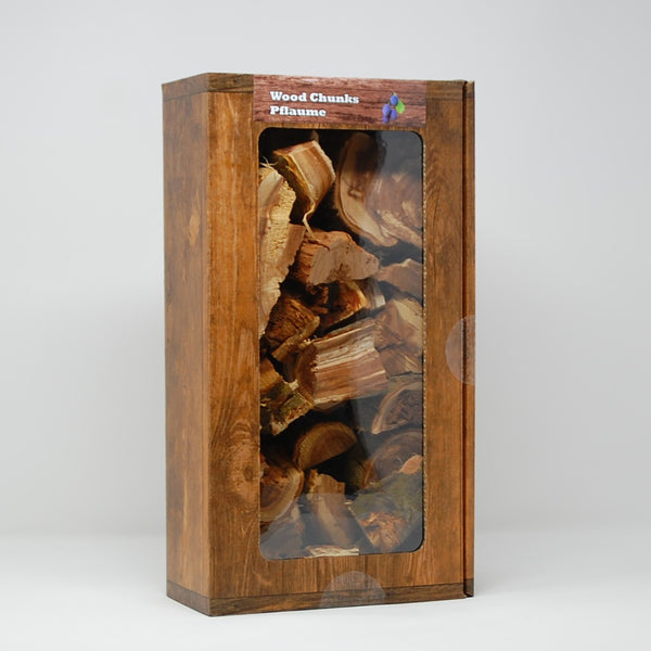 PFLAUME Wood Chunks 1,5 kg Box – Räucherklötze Räucherholz Grillholz